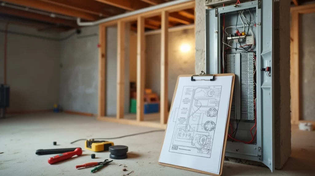 Essential safety components in basement electrical planning and installation